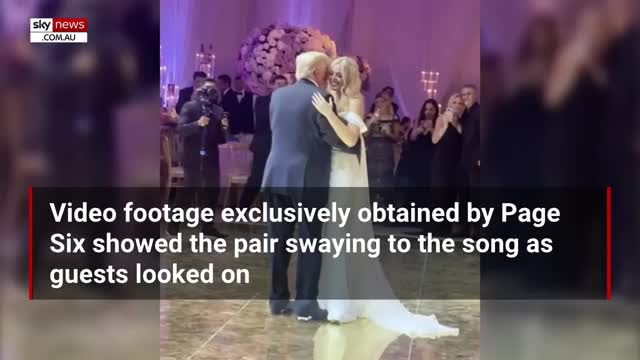 Donald Trump dances with Tiffany during her lavish Mar-a-Lago wedding