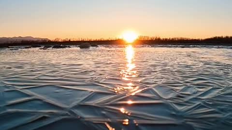 A frozen lake