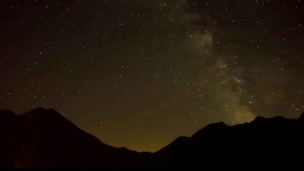 The Milky way glowing at night