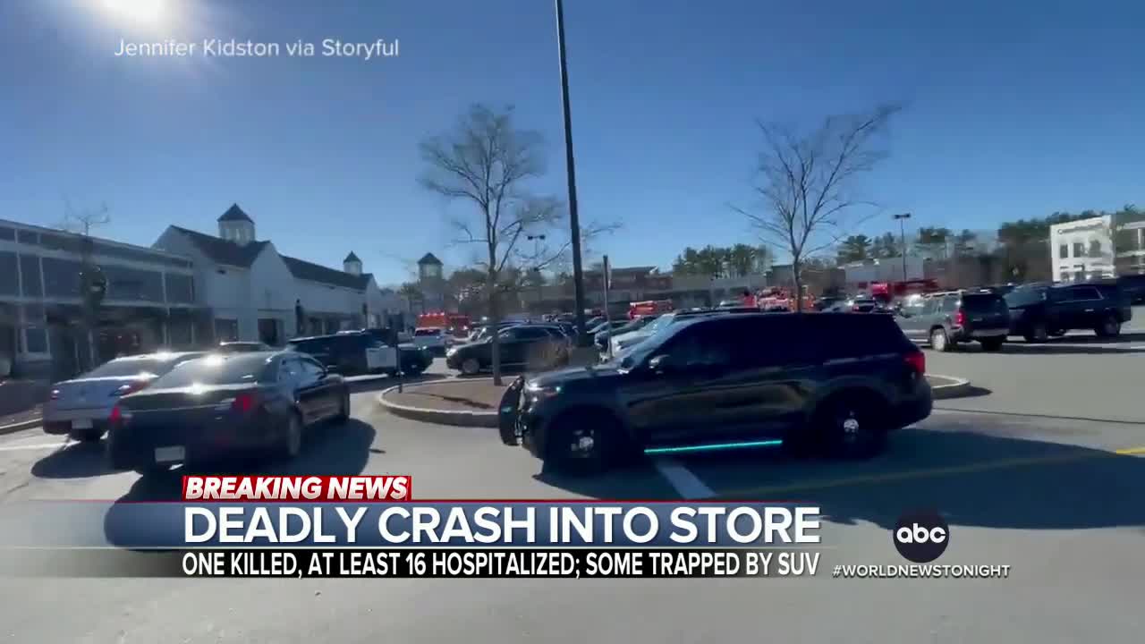 SUV crashes into Apple store in Boston suburb, killing 1