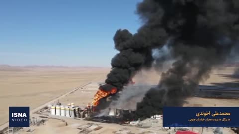 A fire at the Birjand oil refinery in Iran destroyed all 18 large oil tanks