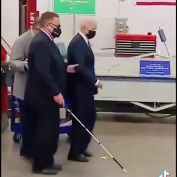 A blind guy helping Joe Biden walk...yep this is where we are