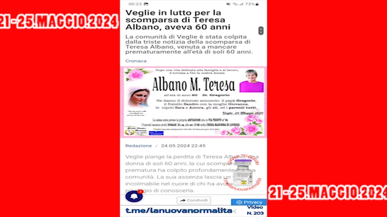 Video n°203 - 21-25 Maggio 2024.