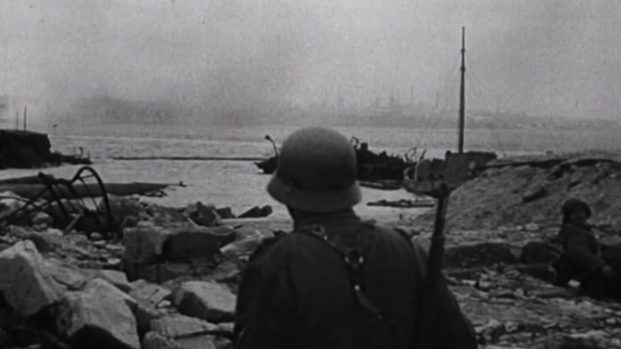 88mm Flak guns engage Soviet targets on land and at sea on the Kerch peninsula in May 1942