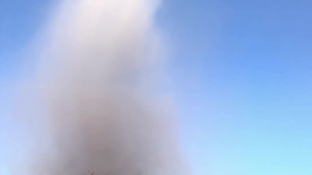 POV's Encounter with a Dust Devil on a Dirt Road