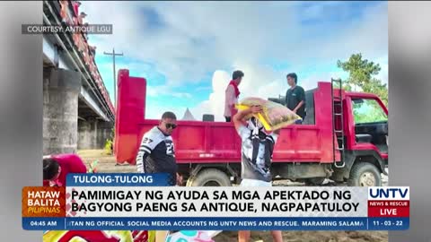 Pamimigay ng ayuda sa mga apektado ng Bagyong Paeng sa Antique, nagpapatuloy