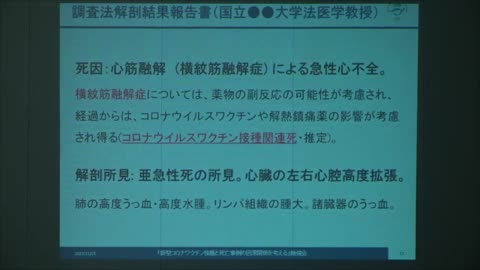 令和4年11月25日ワクチン接種と死亡事例の因果関係を考える勉強会