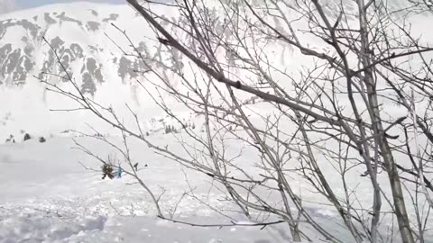 Funny snow falls