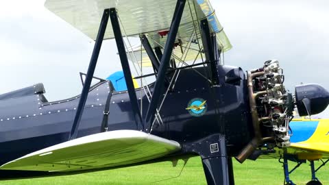 Boeing Stearman E-75 (PT-13D) _ Airshow Breclav 2021 _ 4K