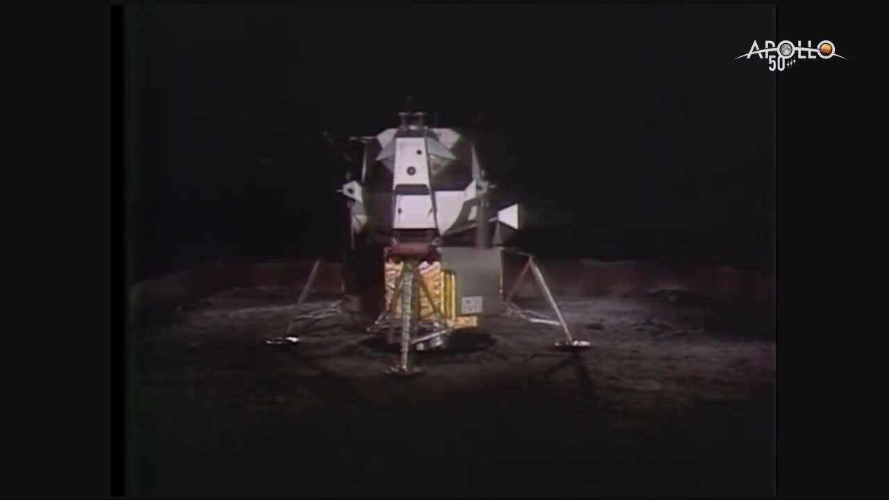 Historic apollo 11 moon landing footage