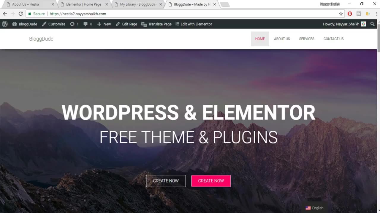 How to Make a Website With WordPress using Free Theme and Elementor Page Builder