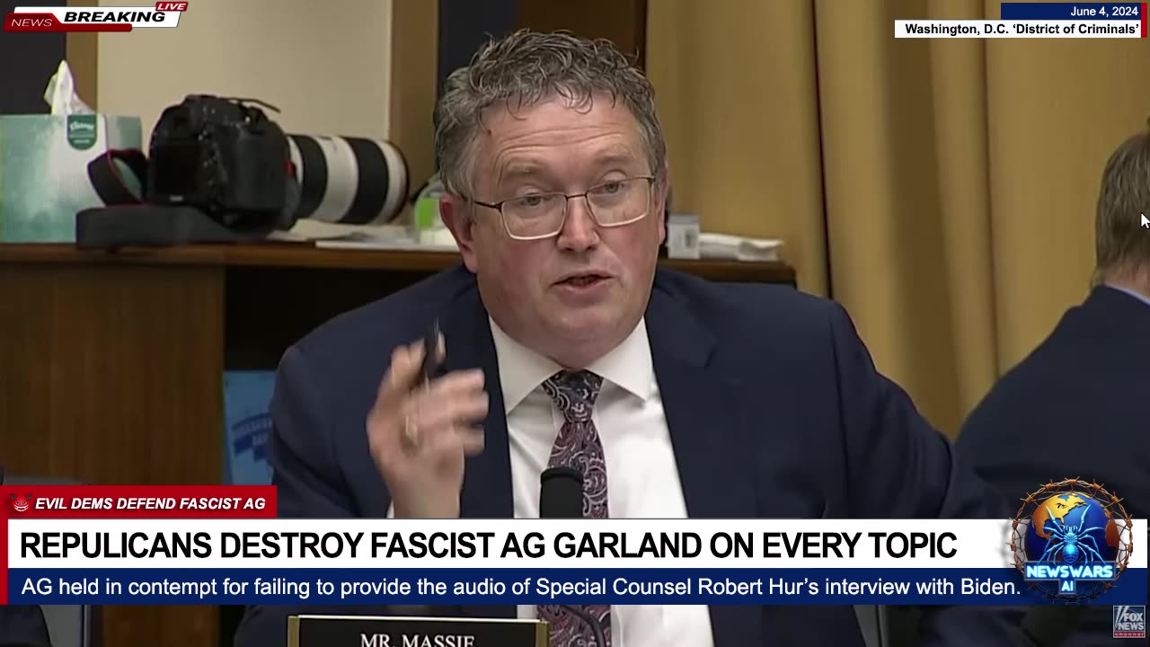 REP. MASSIE DESTROYS FASCIST AG GARLAND IN CONGRESSIONAL HEARING