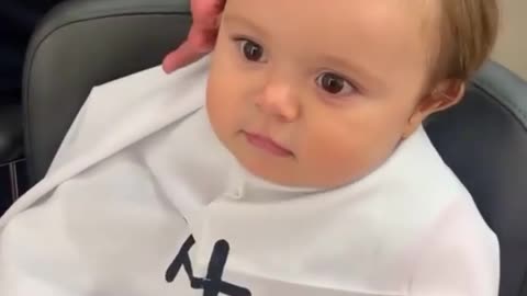 Baby cutting hair hair cutest thing