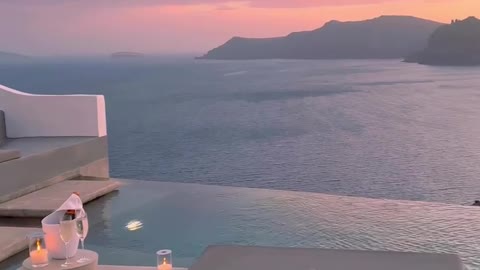 Unforgettable hotel view in Santorini