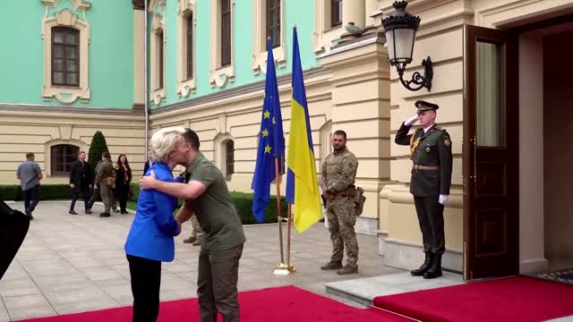 Von der Leyen given award by Ukraine's Zelenskiy