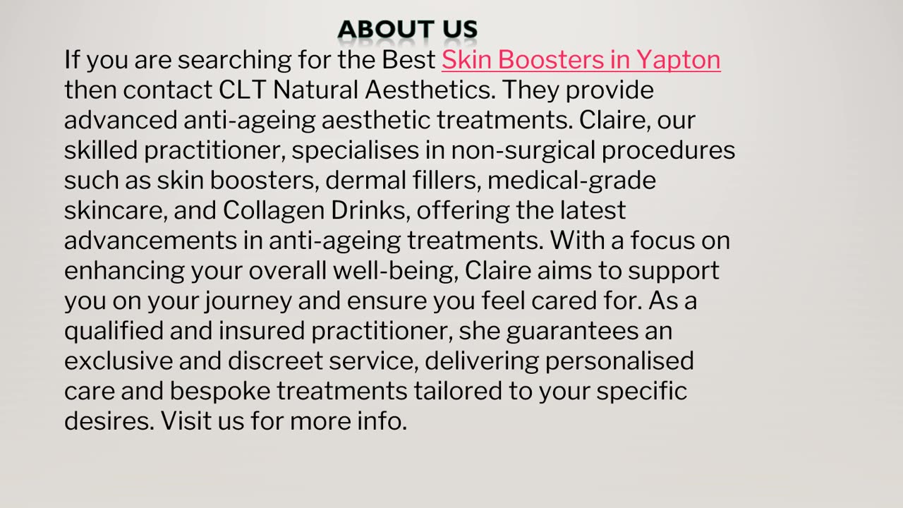 Skin Boosters in Yapton