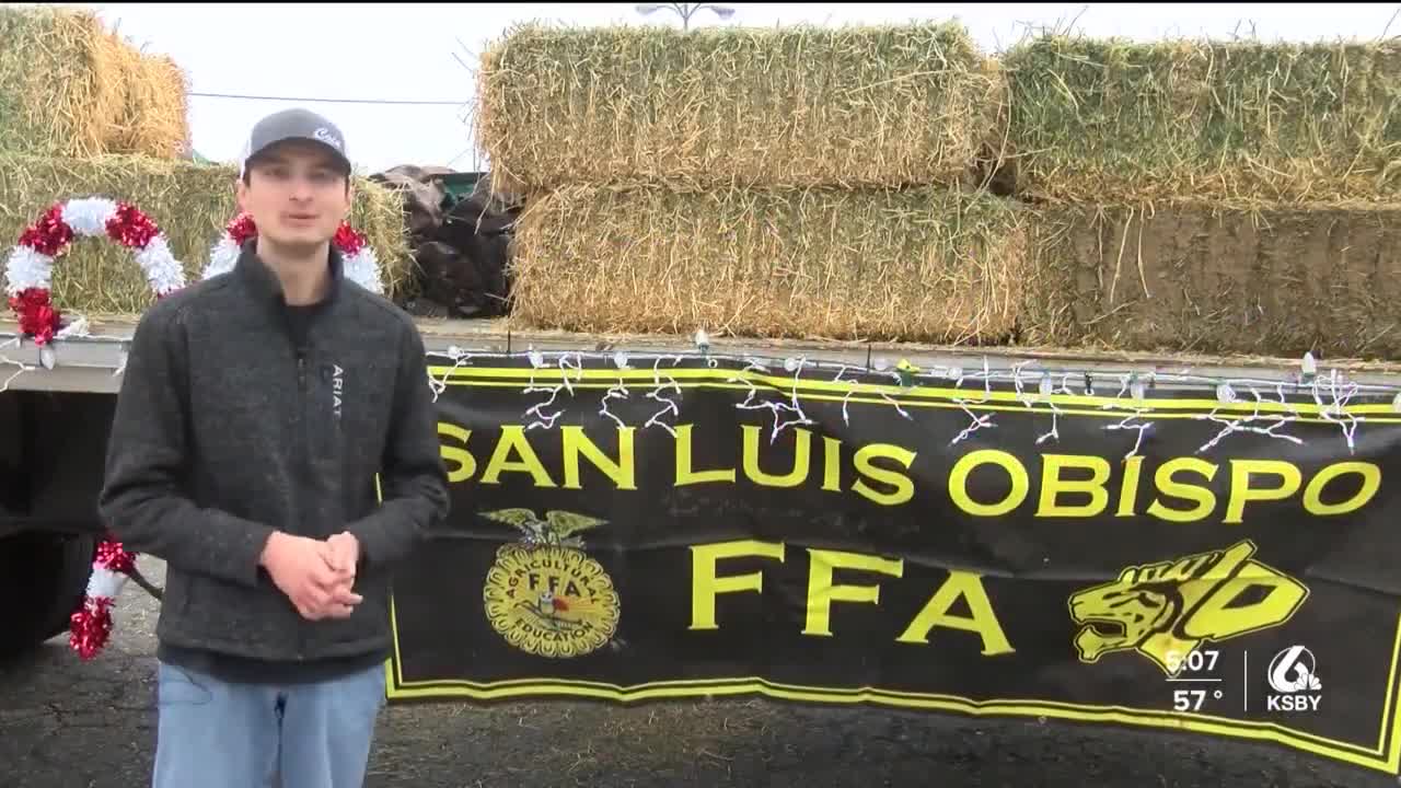 SLO Holiday Parade participants prep their floats despite gloomy conditions