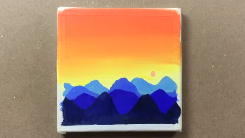 sunset painting