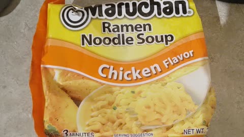 Eating Maruchan Ramen Noodle Chicken Flavor, Dbn, MI, 12/30/23