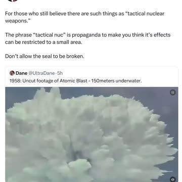 For those who still believe... there are things... such as Tactical Nukes...