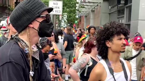 BREAKING: Free Palestine protesters block Philly Pride Parade