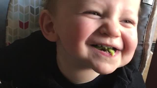 Eating Broccoli Never looked so cute