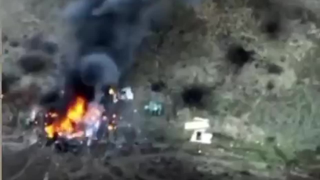 Russians Flee As Ammo Dump Lights Up