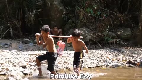 Cooking food in the forest