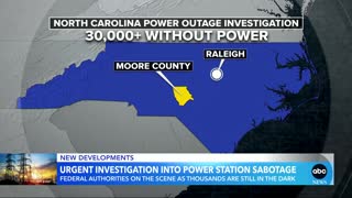 FBI and local authorities investigate North Carolina power station sabotage