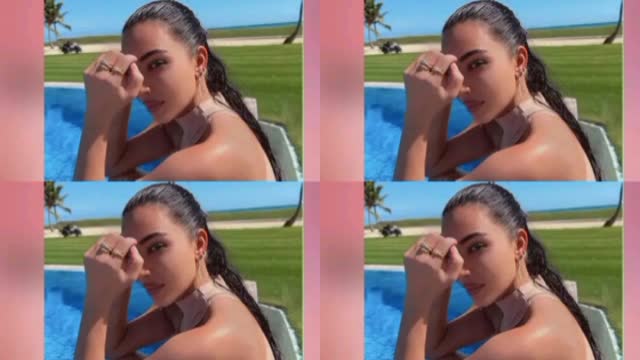 Kim Kardashian's Send fans into freenzy as she flaunts gyms hond physique in new pool side pic