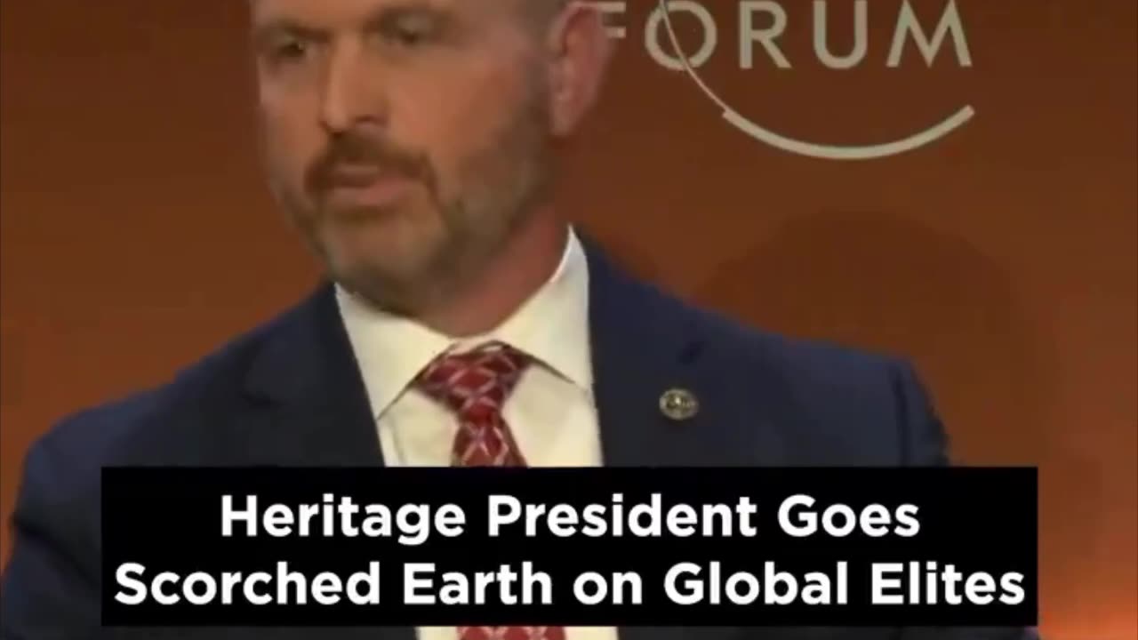 Heritage President Scorched Earth on Global Elites