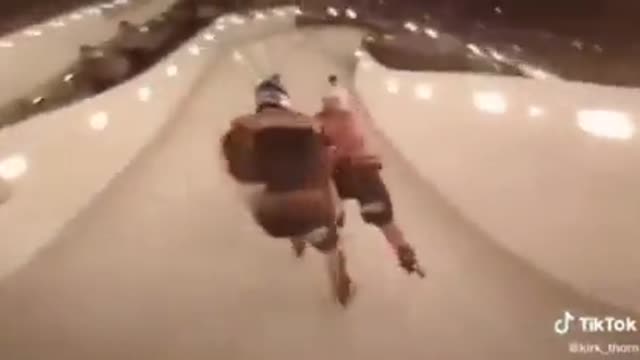 Ice skating races look impressive