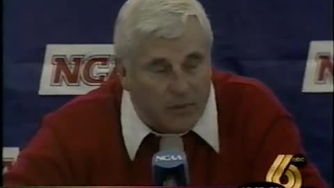 March 14, 1998 - Indiana's Bob Knight Reacts to NCAA Tourney Loss to UConn