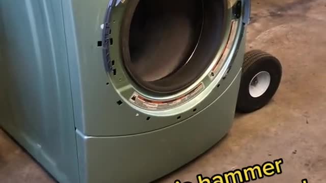 Thor's hammer could take out this WhirlpoolNot evenwasher!!