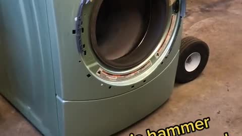 Thor's hammer could take out this WhirlpoolNot evenwasher!!