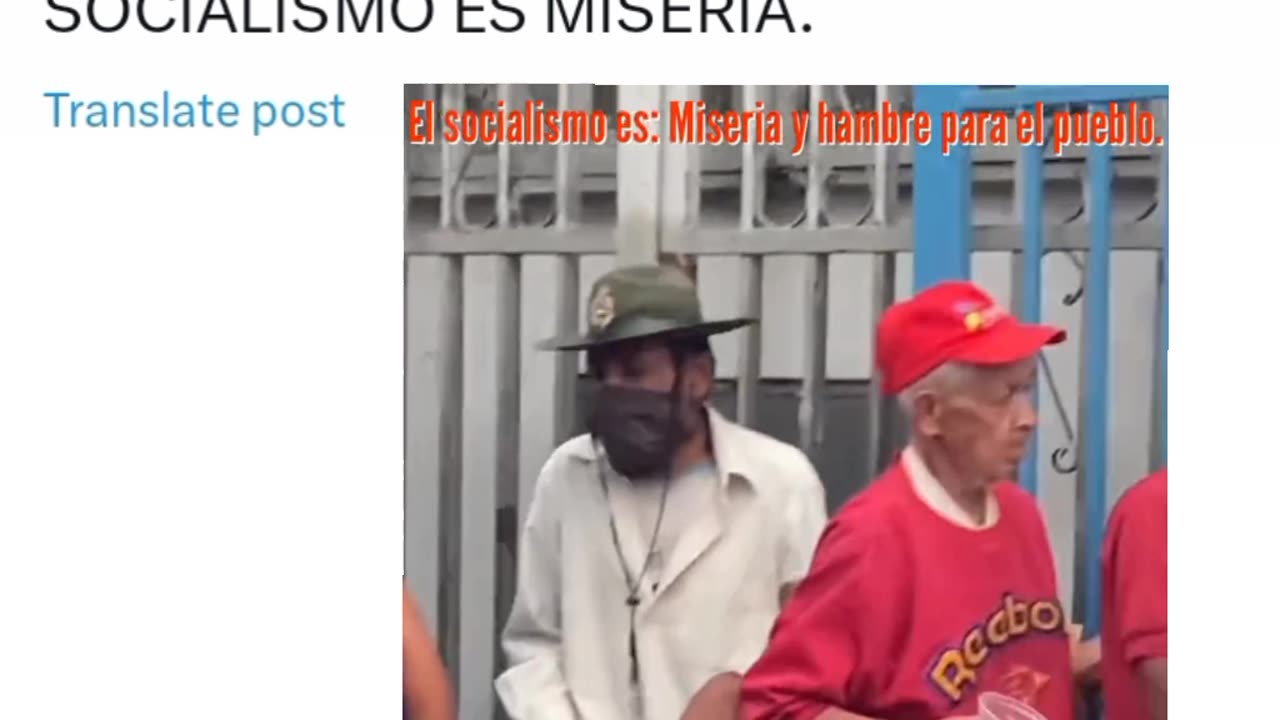 Estas são as ruas da Venezuela, é assim que nossos avós e pais infelizmente se parecem, passando fome e esperando um saco de comida do governo para sobreviver porque os salários não são suficientes para nada. O SOCIALISMO É MISÉRIA.