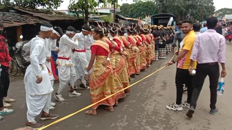 Indian butiful tribal people dancing