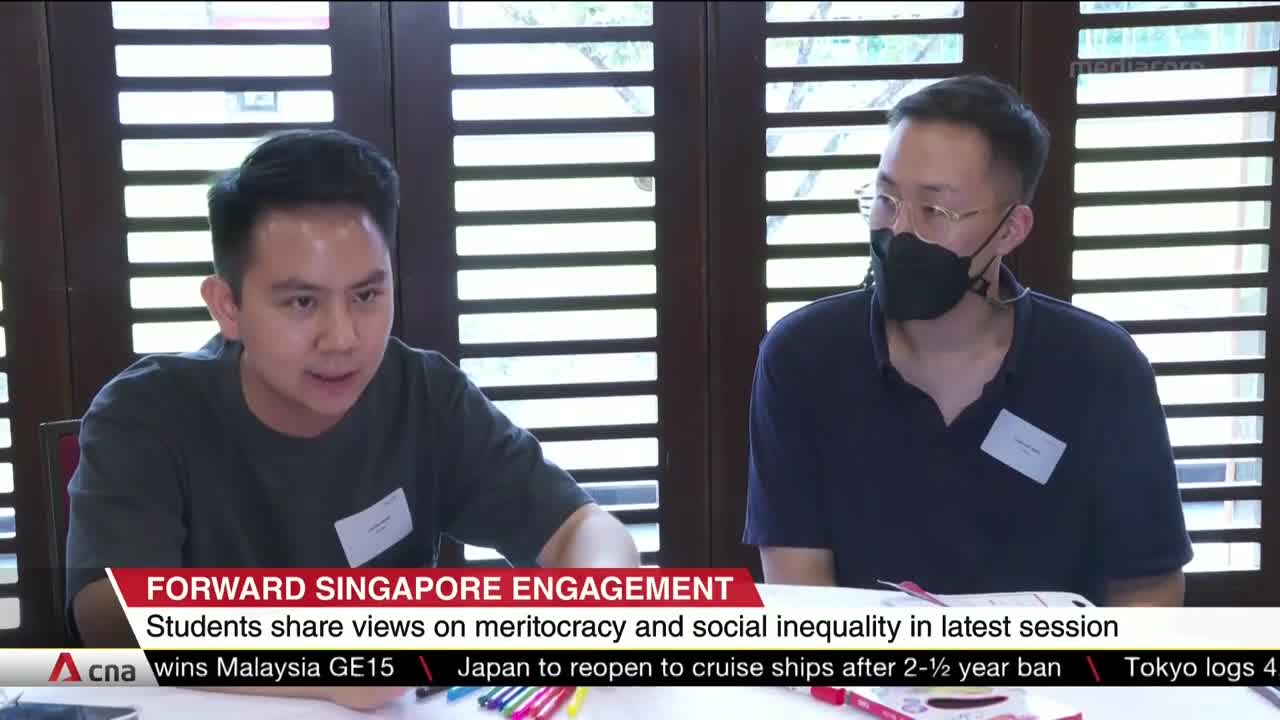 Forward Singapore exercise: About 90 students share views on meritocracy, social inequality