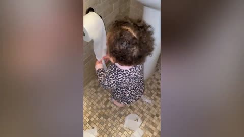 When baby in the Bathroom and Funny Situations | Funny Videos,Try Not To Laugh