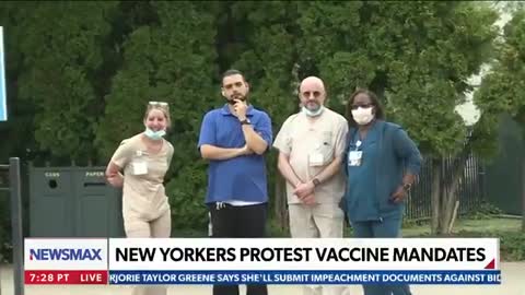 NEW YORKERS PROTEST VACCINE PASSPORTS