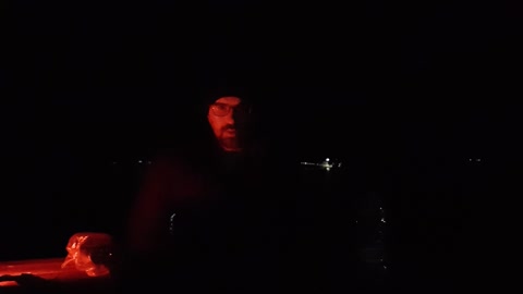 Setting up the camera for a night vlog seaside. 31st Oct 2022