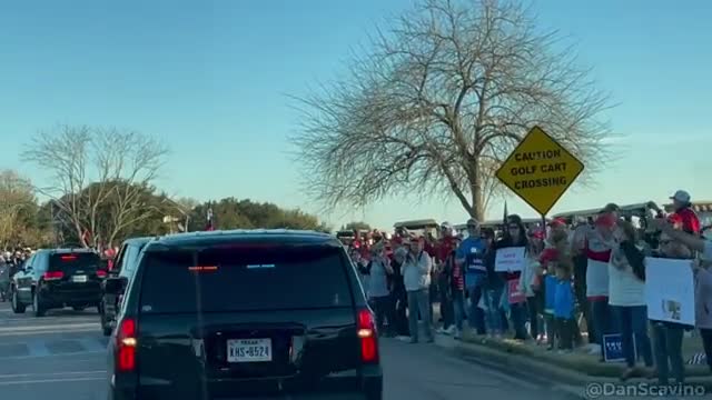 President Trump's HUGE Motorcade & Crowds in Texas