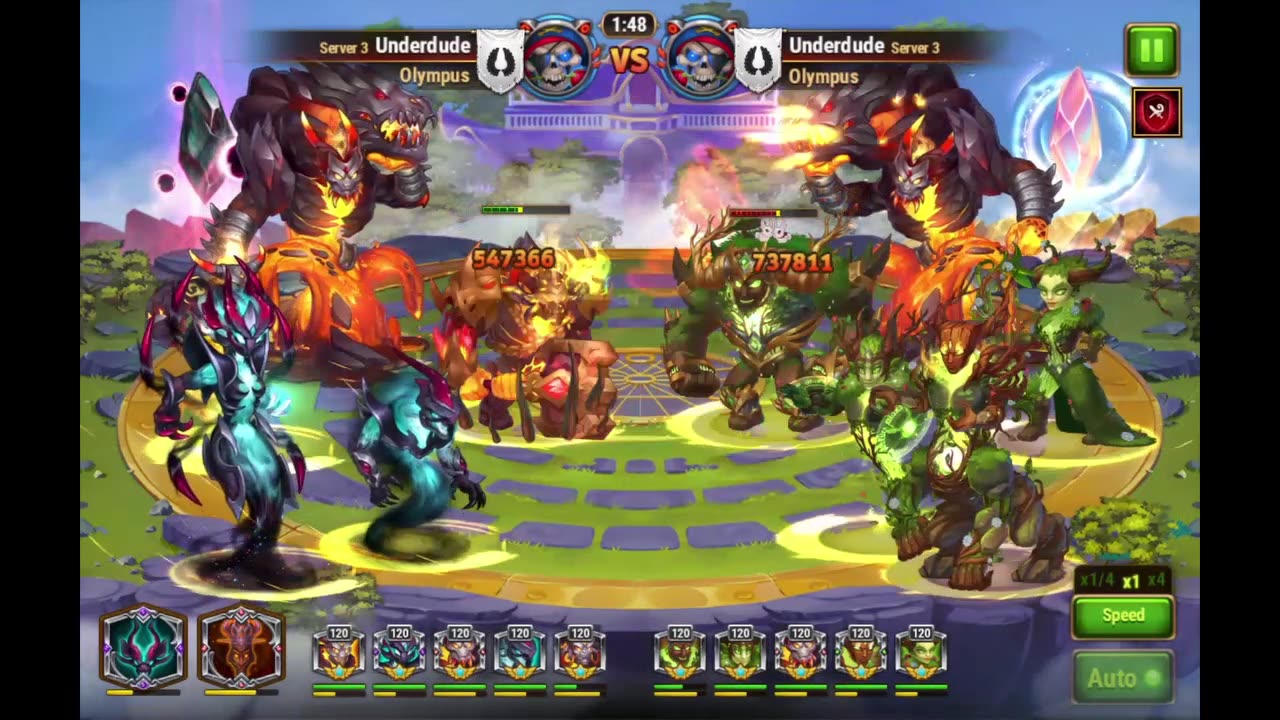 Hero Wars Gates of Nature 3F+2D vs 4E+ Araji, Araji pull