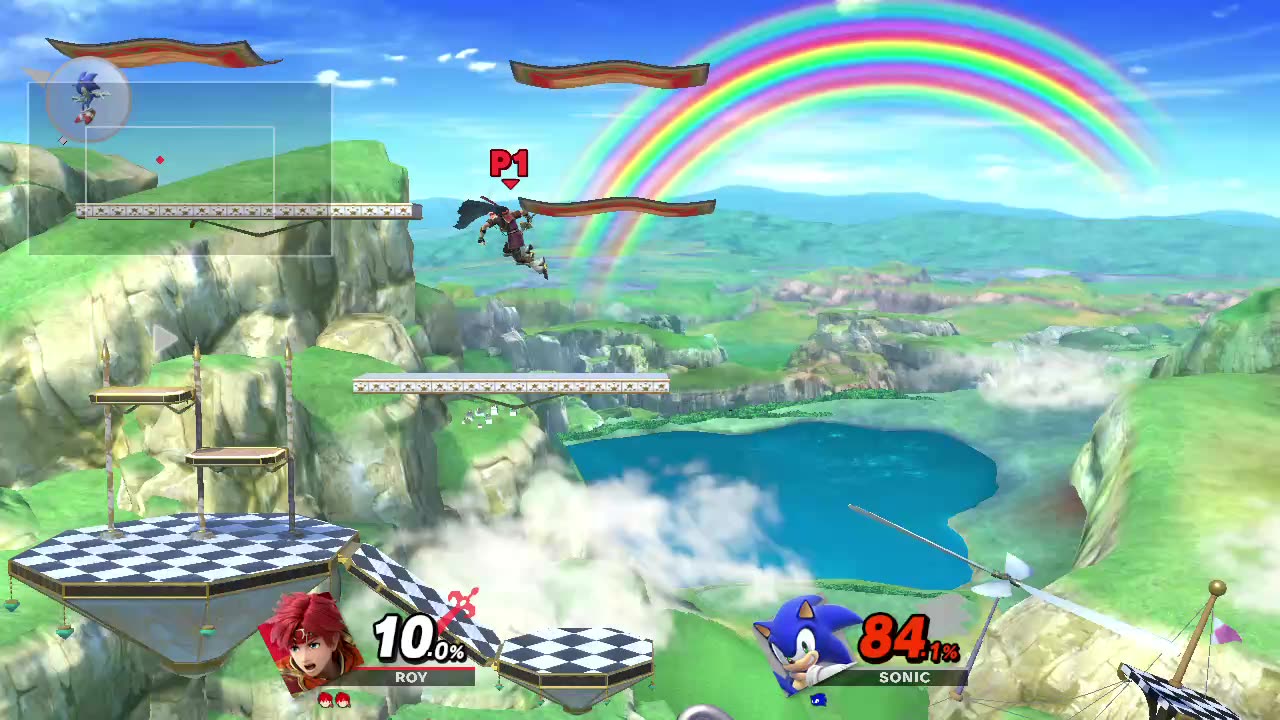 Roy Vs Sonic on Rainbow Cruise (Super Smash Bros Ultimate)