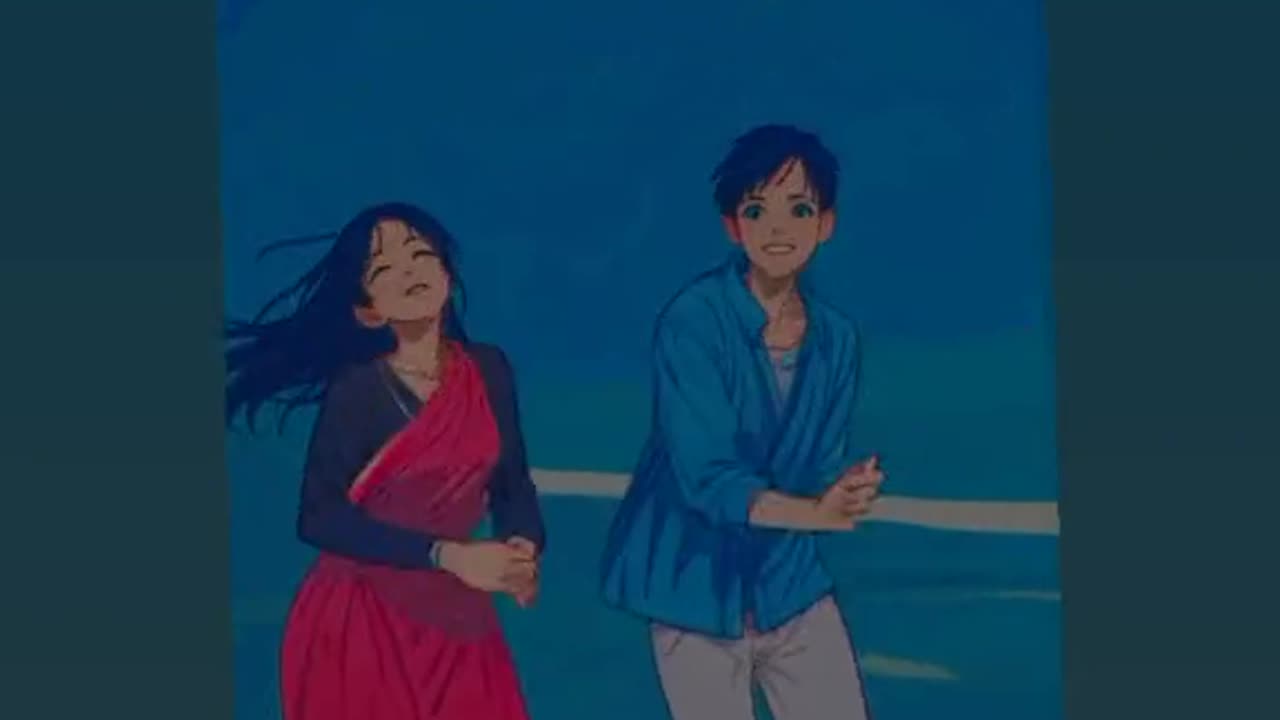 Cartoon romantic dance