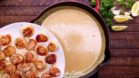Creamy Garlic Scallops