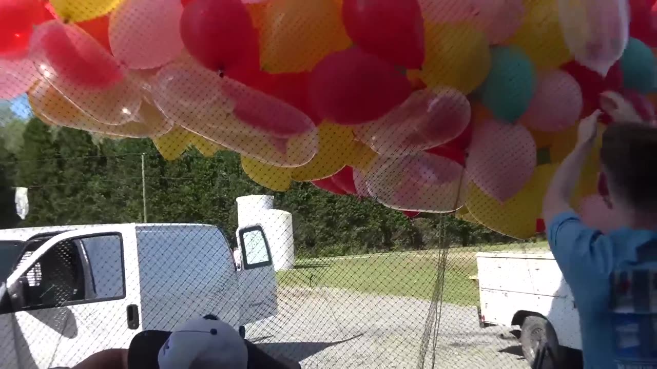 I Flew Using Only Balloons AND Leaf Blowers