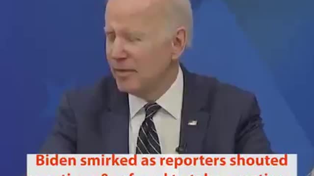 Biden smirked at reporters
