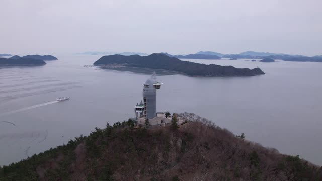 Time Labs drone view observatory to the end of the sea