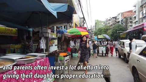 Burmese girls will think you as a future husband although it's a casual dating, Walking in Yangon